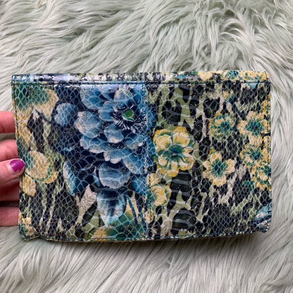 Lodis Suede Shimmer Floral Envelope Pouch - Picture 3 of 7